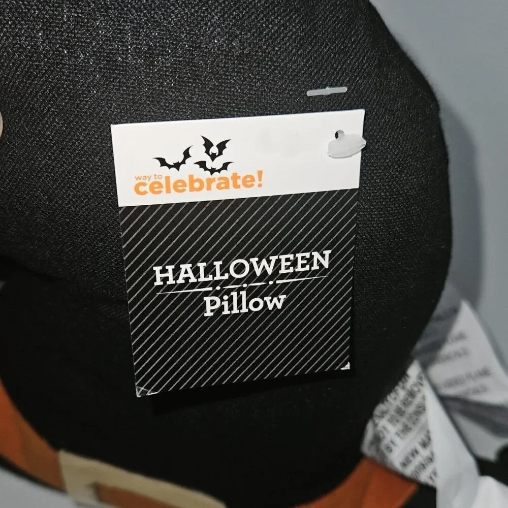 2 Witch Hats Halloween Decorative Pillow Plush Throw Party Decor NEVER USED